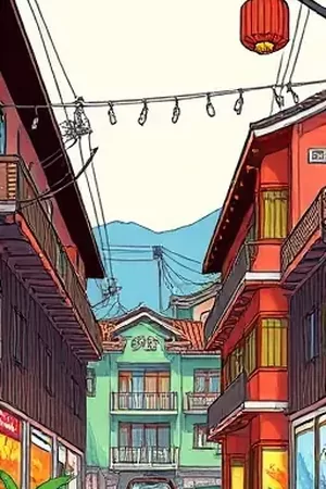 《午后站台》封面，空荡站台上等车的两个人